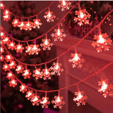 Guirlande lumineuse flocon de neige à piles, 20 LED