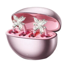 Butterfly Clip-on Earbuds Bluetooth 6.0, Luxury Pink Wireless Headphones, Detachable Butterfly Design, Open-Ear Sports Earphones – Compatible with