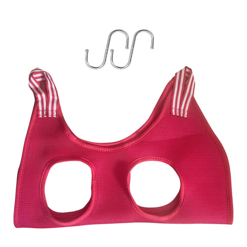 Pet grooming hammock breathable support 20.87x31.89 in red