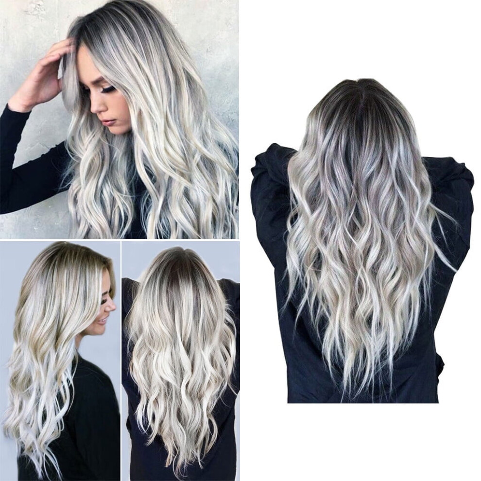 Women's Human Hair Wig Black Natural Lace Long Curly