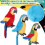 Arara de Pelúcia, 25 cm, 3 Peças 3