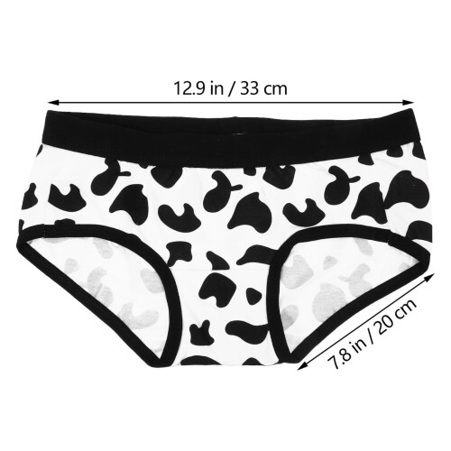 Cow Pattern Couple Briefs Cotton 2 Pcs 1