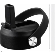 RUseeN Straw Lid for Wide Mouth Bottles (2.3" Diameter), Compatible with Standard Wide Mouth Water Bottles