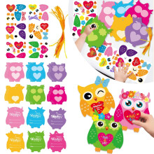 Valentine's Day Owl Greeting Card Craft Set 24 Pieces