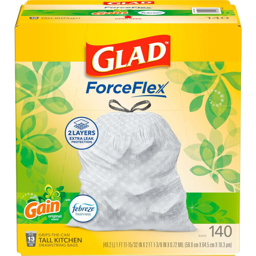 ForceFlex höga kökssoppåsar 13 gallon 140st