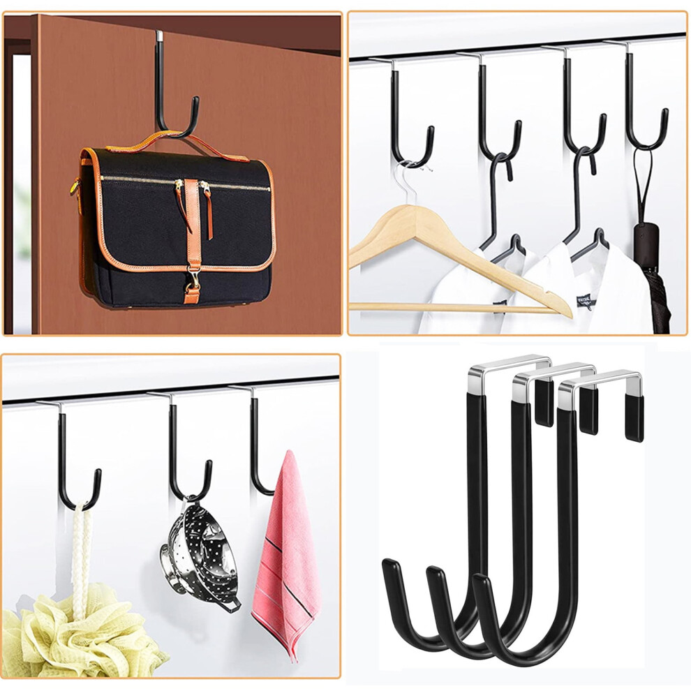 Stainless Steel Over-Door Hooks 3-Pack 919886984826