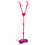Pink Microphone with Stand for Speaking and Singing 1