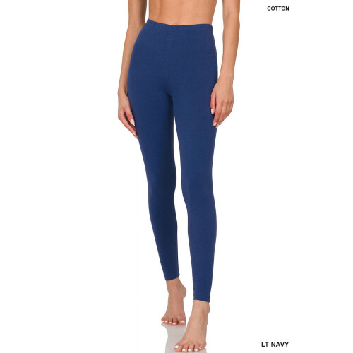 Plus Size Cotton High Waist Full Length Leggings 2