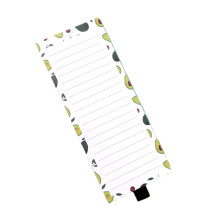 Bloc-notes magnétique pour réfrigérateur à lignes larges, motif fruits, lot de