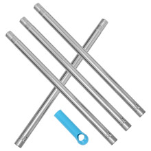 Manche de balai-brosse en acier inoxydable KALLORY (1 ensemble)