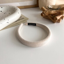 Retro-Stirnband aus Schaumstoff in einfarbiger Optik für Damen (1 Stück)