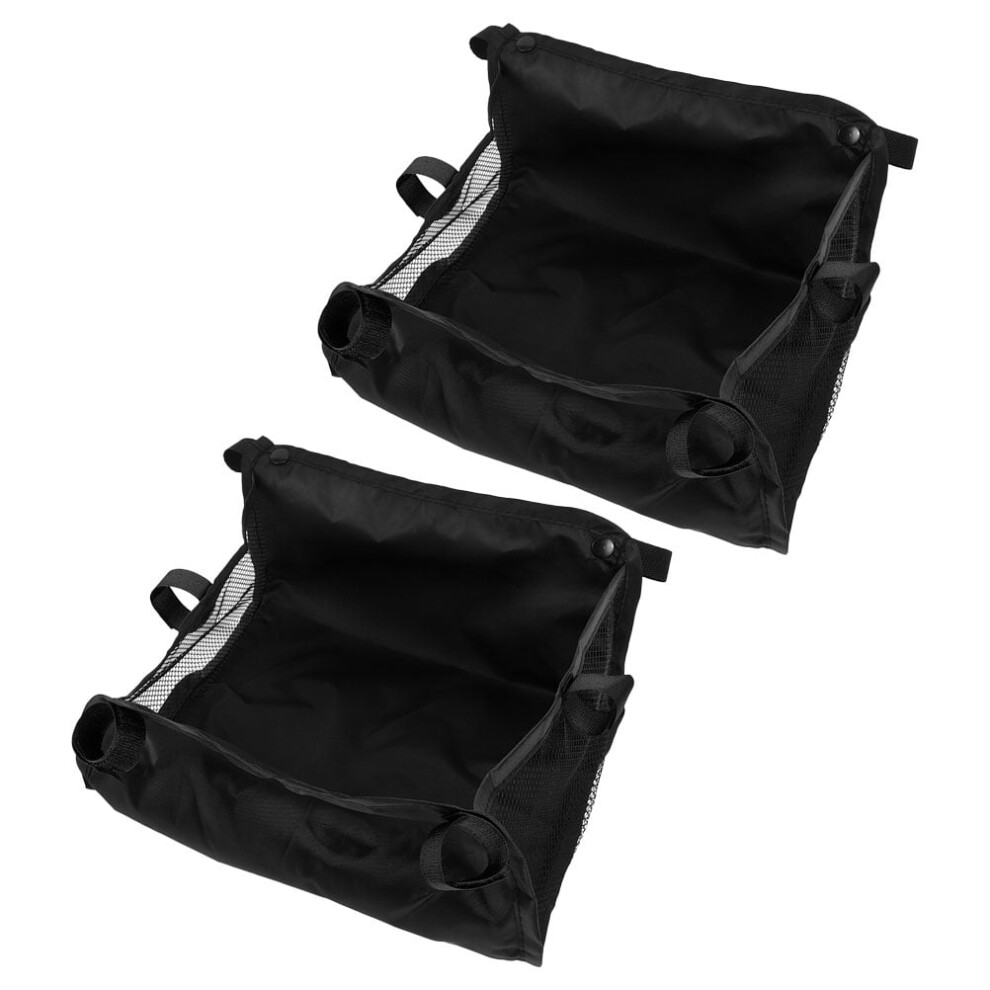 Black Oxford Cloth Stroller Basket Organizer 2-Pack