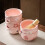 Bol japonez ceramic matcha cu model floral, 400 g 4