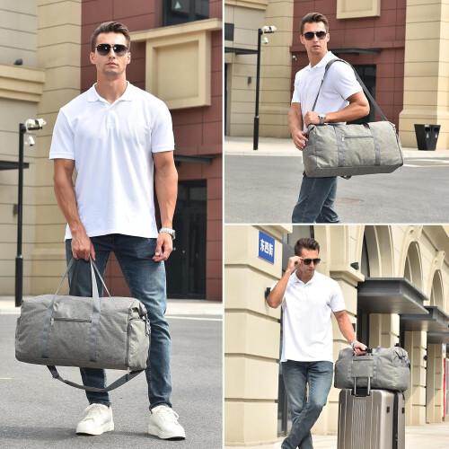 Weekender Duffelbag Sammenleggbar 40L Grå 2