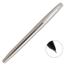 Caneta-tinteiro vintage de metal com corpo fino para uso doméstico ou no escritório.