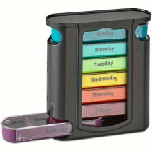 Organizator săptămânal de pastile cu separatoare extensibile, 7 zile