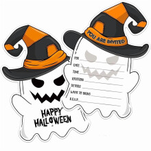 Invitations pour une fête d'Halloween sur le thème effrayant (10 pièces)