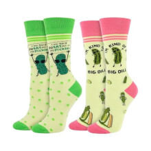 Funny Pickle Socks Cotton Dill Design 2 Pairs