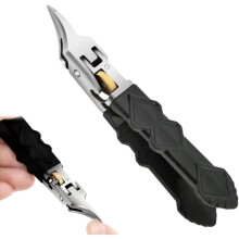 Zwarte antislip nagelknipperset met scherpe punten (1 stuk)