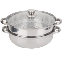 Stainless Steel Steamer Pot 27cm 2-Tier