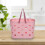 Strandtas, draagbare opbergmand, roze 7