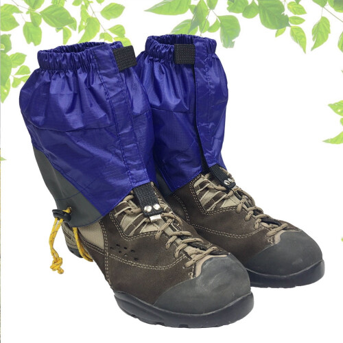 Adjustable Outdoor Waterproof Ankle Gaiters Blue Nylon 2