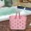Strandtas, draagbare opbergmand, roze 8
