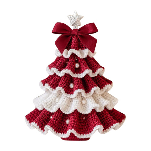 Crochet Christmas Tree Kit Beginner Holiday Decoration with