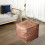 PU leather pouf cover bohemian 1 piece 6