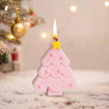 Bougie parfumée étoile de Noël, cire de soja naturelle, parfum pin