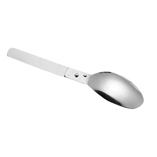 2X Folding Small Spoon Folding Tablespoon Portable Tableware Outdoor Camping Tableware Stainless Steel 1