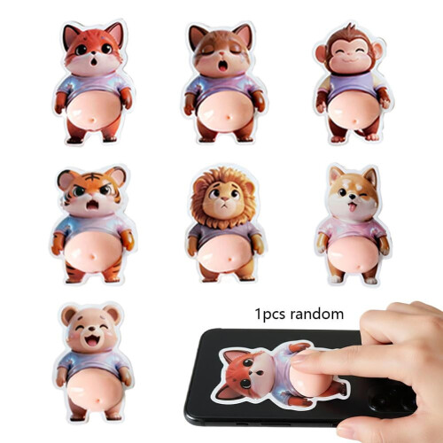 Bauchaufkleber, 3D-Tier-Streichaufkleber, 10er-Pack