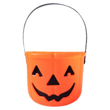 Halloweenpumpahink orange 15 cm med handtag