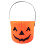 Halloweenpumpahink orange 15 cm med handtag 1