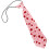 1Pc Valentine's Day Apples Pattern Tie Pink Polyester Festive Party Supply 1