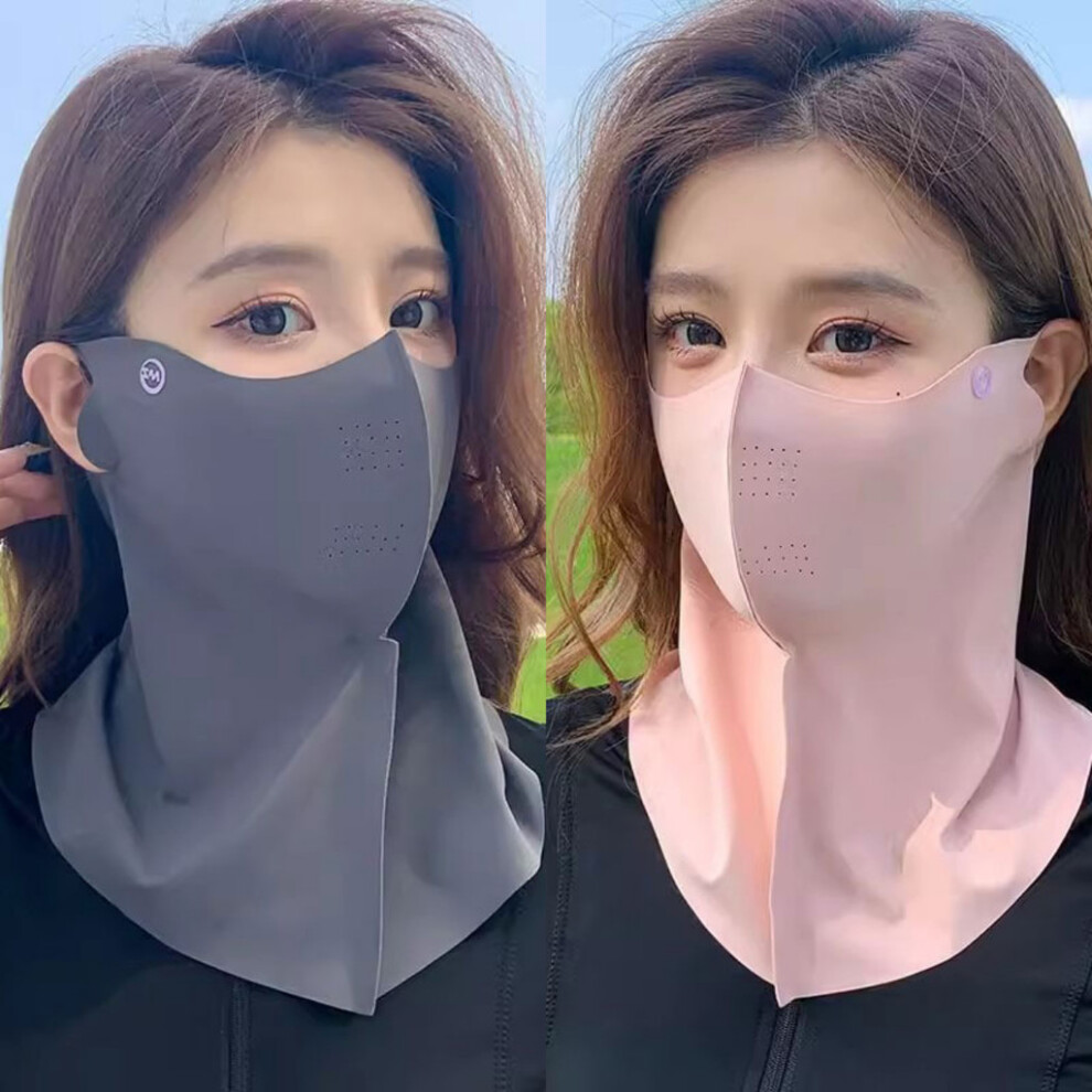 Ice Silk Uv Protection Neck Guard Face Mask 2Pcs 968604315350