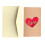 Valentine's Card with Envelope Retro Heart Design 1 Pc 1