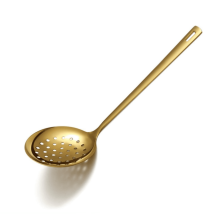 Écumoire en métal plaqué or pour ustensiles de cuisine antiadhésifs