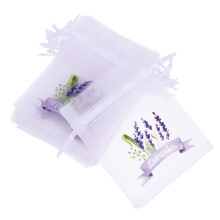Lavender Sachet Bags Purple Mesh Drawstring 20 Pcs