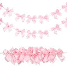 Saténová stuha Pink Coquette Girlanda, 2 ks
