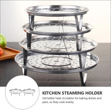 Stainless Steel Steamer Rack with 3 Feet 17.5cm