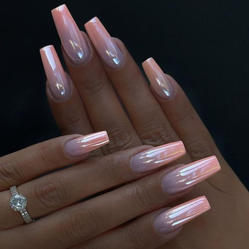 Acrylic Press-on Nails Long Square 24pcs
