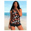 Sraith bikini ardchoim dhá phíosa bláthanna do mhná 3