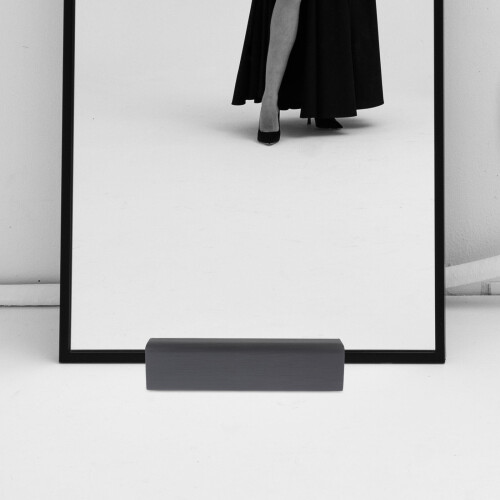 Full Length Mirror Stand Dark Grey 1 Set 2