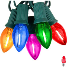 Guirlande lumineuse de Noël multicolore à 7 DEL (C7 LED), 7,6 m