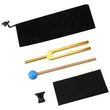 432Hz aluminum tuning fork set with hammer and base