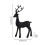 Christmas Reindeer Table Ornaments Resin Black 2PCS 3