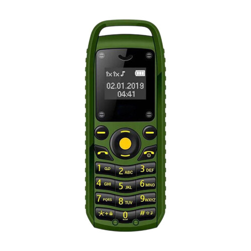 Green BM25 dual SIM keypad phone with ear hook headset