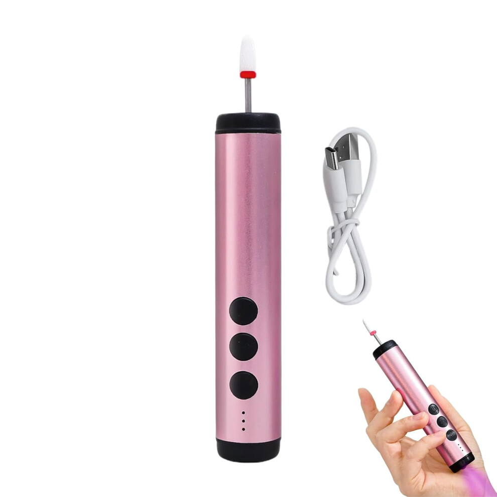 Portable rechargeable nail file and polisher with LED