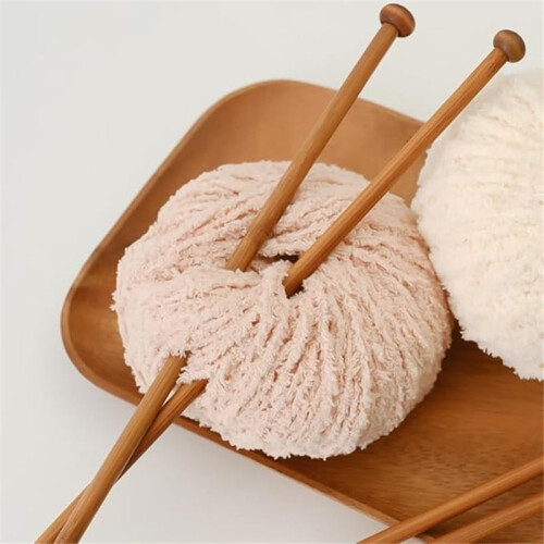 Wood Knit Needles6.5mm Single Point Straight1Pair 1